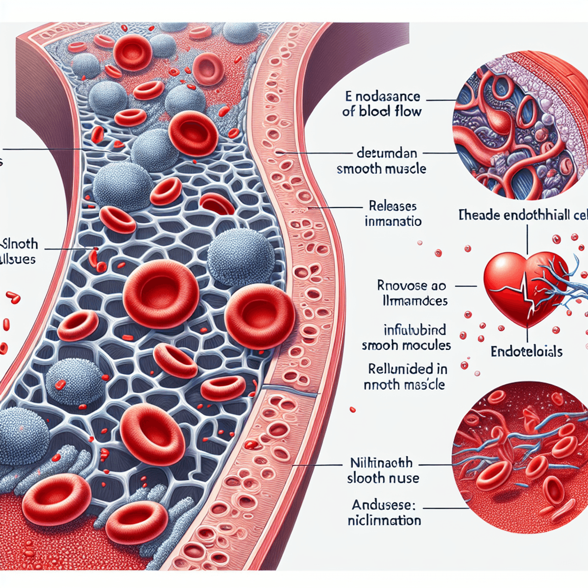 A digital art representation of a blood vessel with flowing red liquid, symbolizing endothelial function.